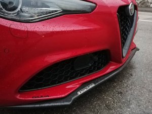 Alfa Romeo Giulia Front Spoiler - Carbon Fiber - Italia Style - Stile Italia - Base Model - V1 - One Piece Design 